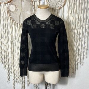 Rag & Bone Black Alpaca and Merino Wool Blend Long Sleeve Sweater size X…